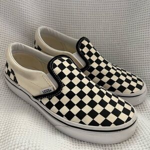 Vans Checkered Slip Ons - Little Boy - Size 3